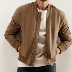 Banana Republic Vegan Suede Bomber Jacket